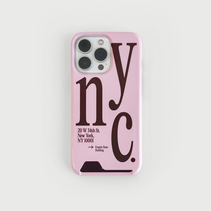 NYC phone case pink (card)
