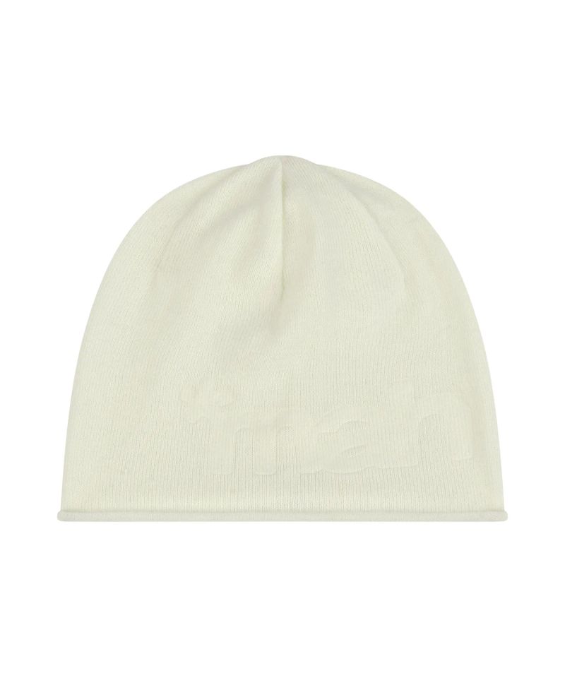 mah LOGO ROLL BEANIE_IVORY