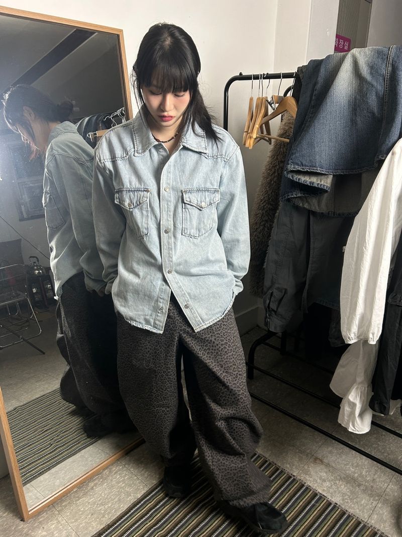 (2colors) vt washing west denim sh jacket
