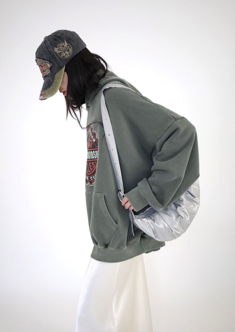 (UNISEX)ChillBlock Oversize hoodie(2colors)