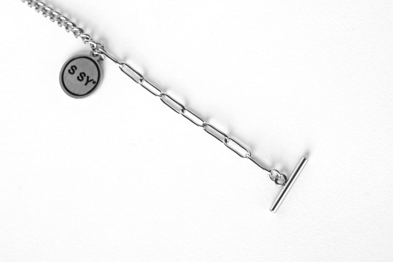 S SY PENDANT LINK CHAIN BRACELET (SURGICAL STEEL)