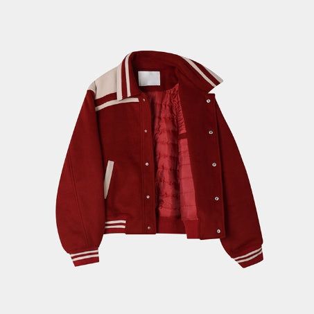 Port Color Matching Varsity Jacket