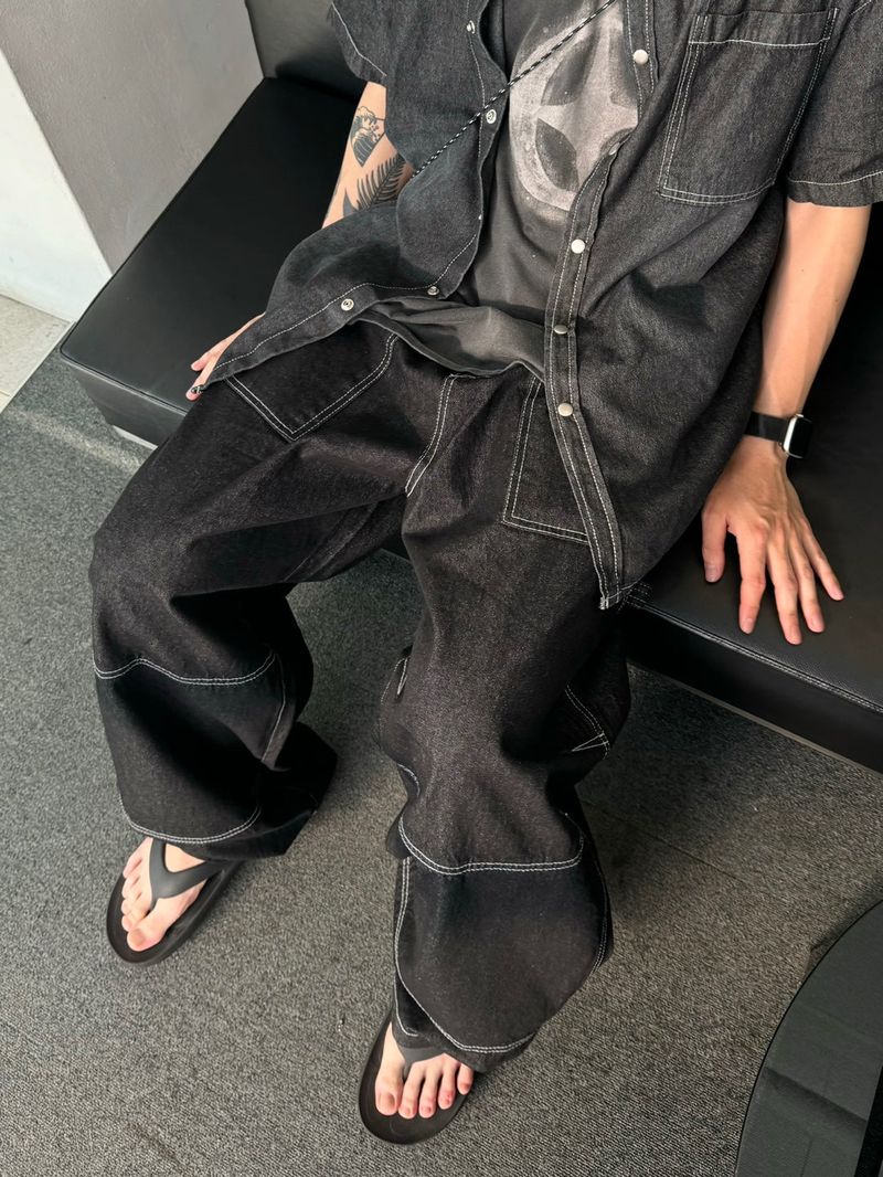 UNAIDUN（アネイダン）の「Stitch Dig Snap Wide Pants 2C（Pants）」