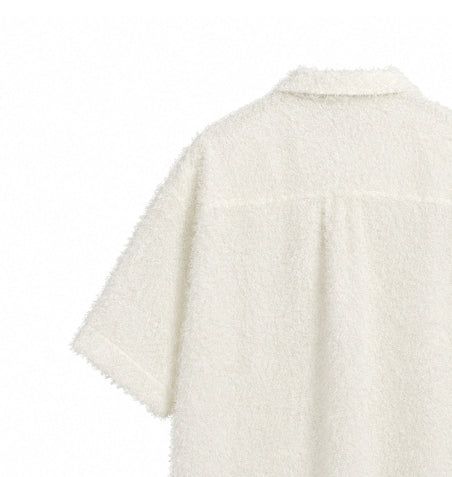 Robin Hairy Collared Short Sleeve Cardigan