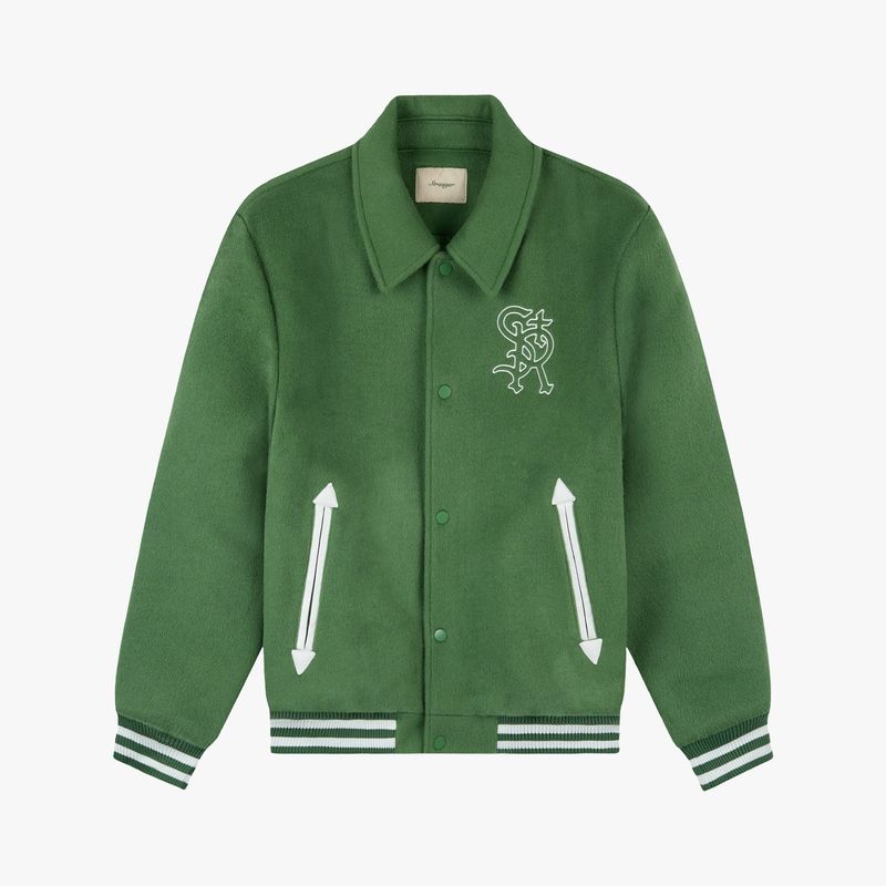 Stranger（ストレインジャー）の「Stranger Regular Fit Str Varsity Jacket (Green)（Jackets/Outerwear）」