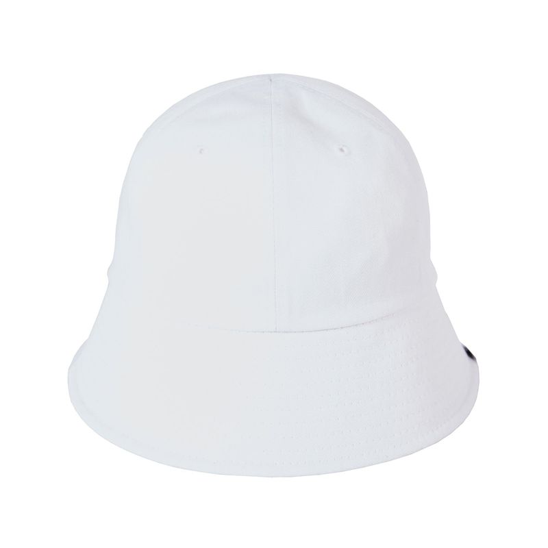 Monogram Label Round Bucket Hat White