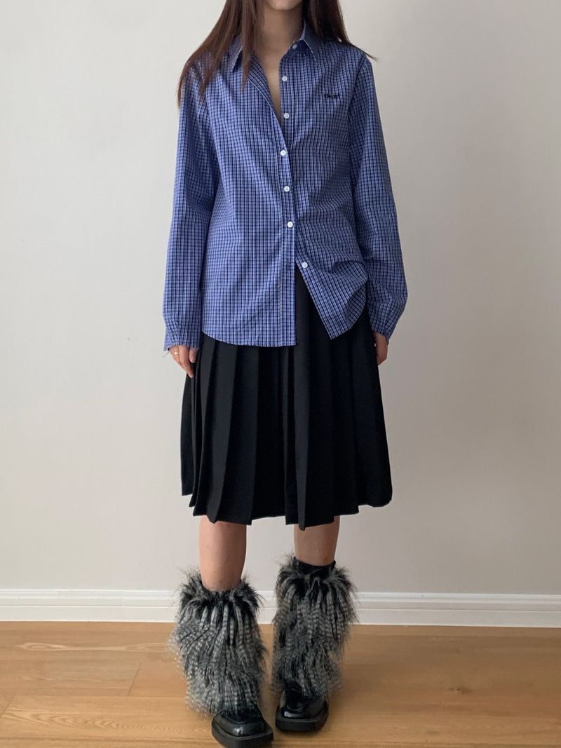 Academy Midi Pleats Banded Waist Skirt