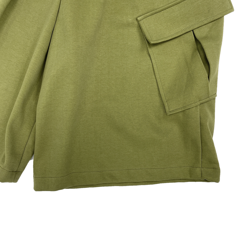 diagonal cargo bermuda pants