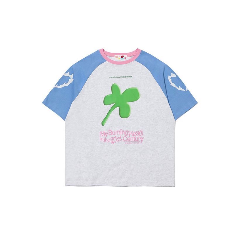 Clover Overfit Raglan T-shirt [Light Grey]
