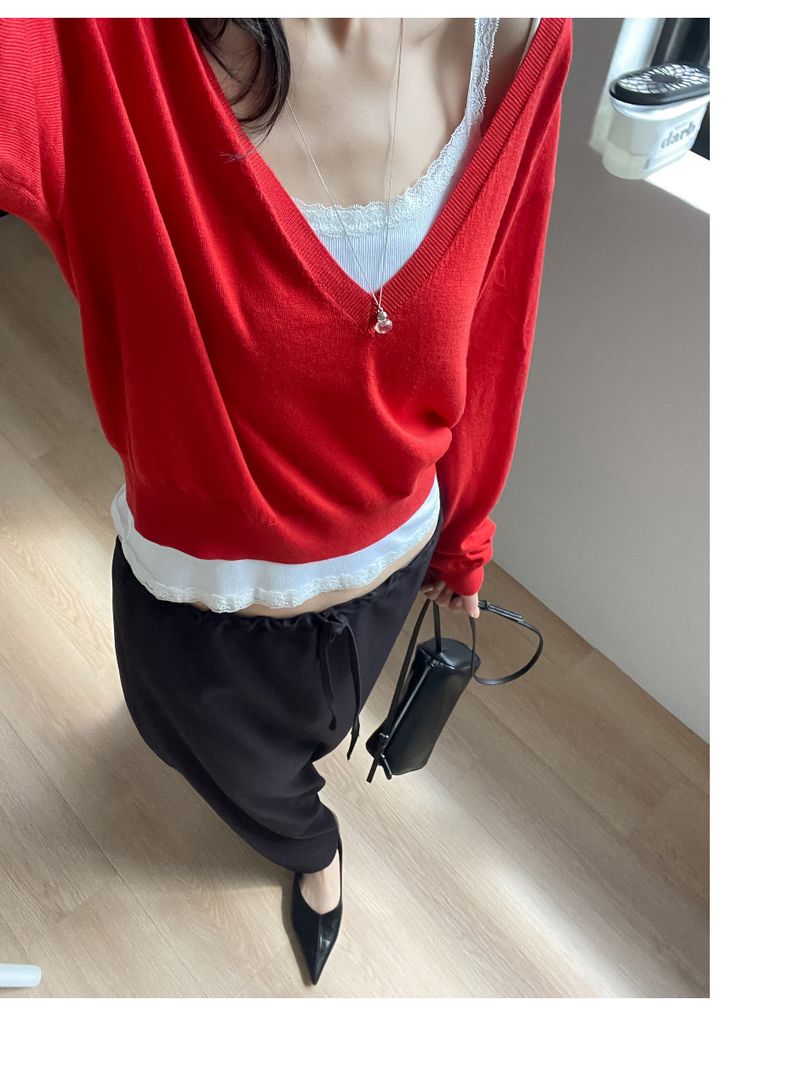 Georgia Deep V-Neck Knit