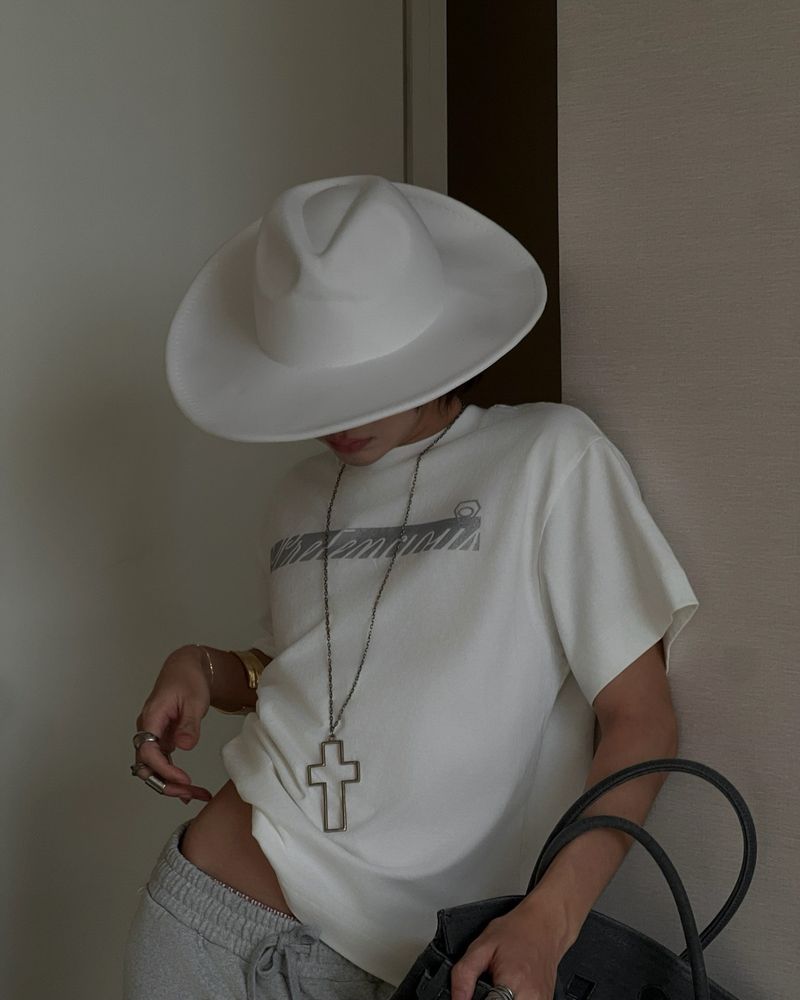 KMC "PRETENCIOUS" White Boxy Fit T-Shirt