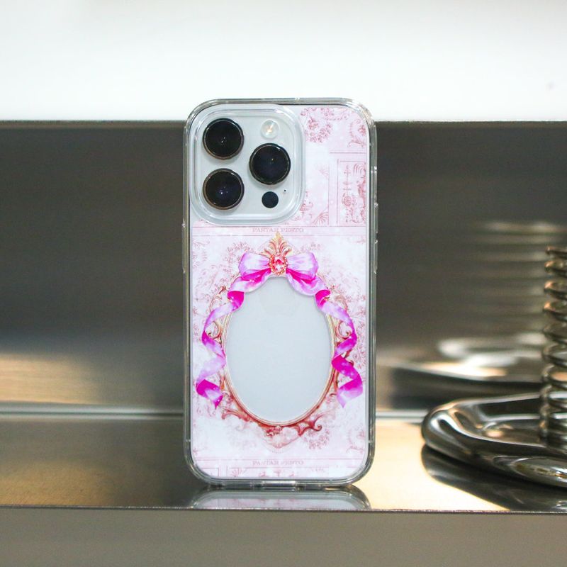 【MADE】Ribbon frame Jelly hard Phone case