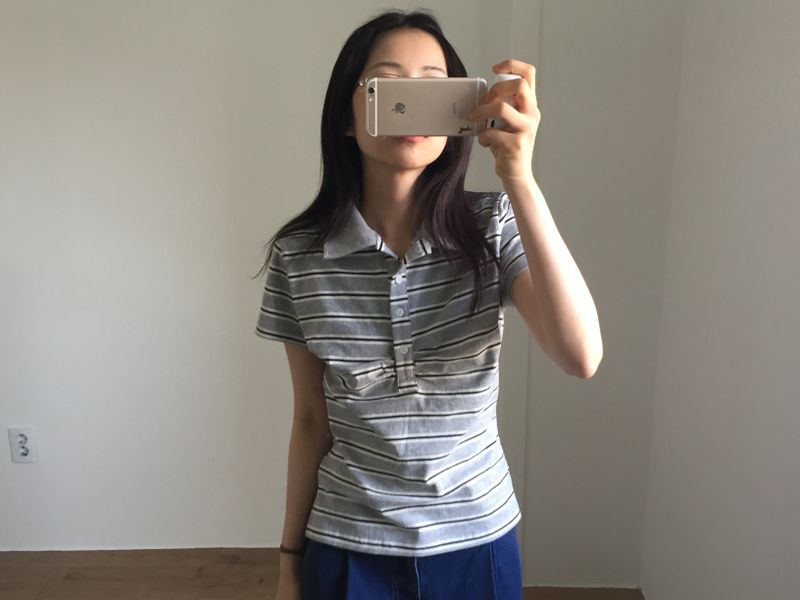 Regular Stripe Polo-Tee (3color)