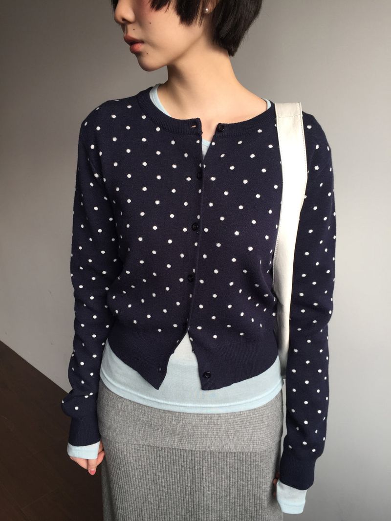 Vero Poa Dot Cardigan (3color)