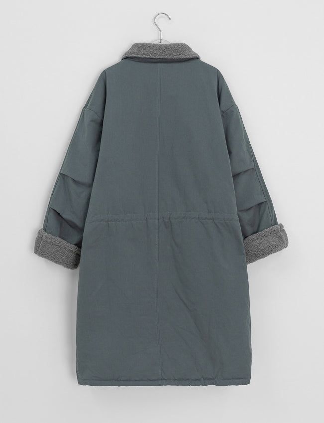 Panbi Wool Long Bomber Jacket