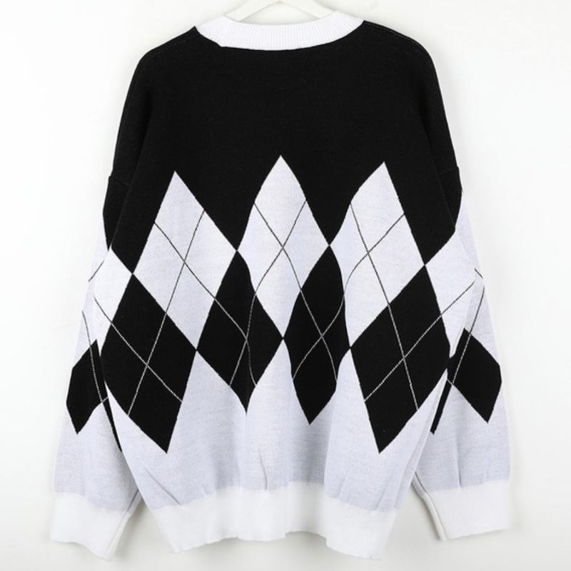 Never roil Overfit Argyle Knit