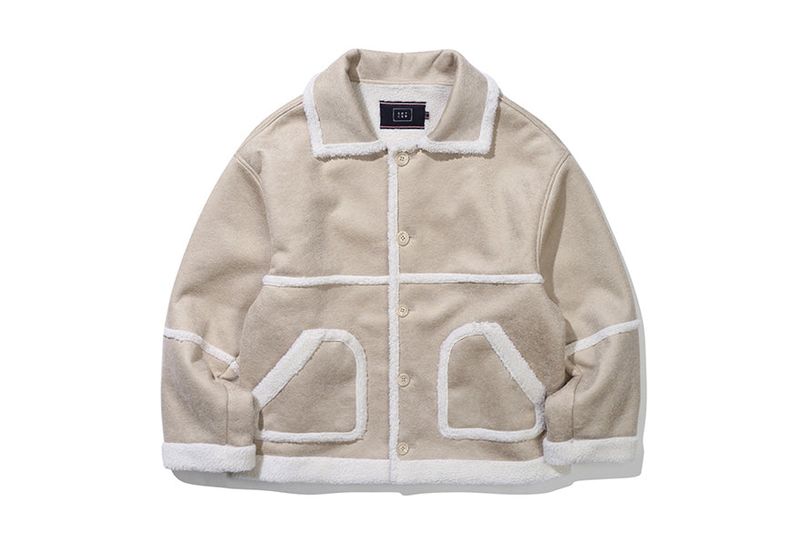 MINIMAL MOUTON JACKET_OATMEAL