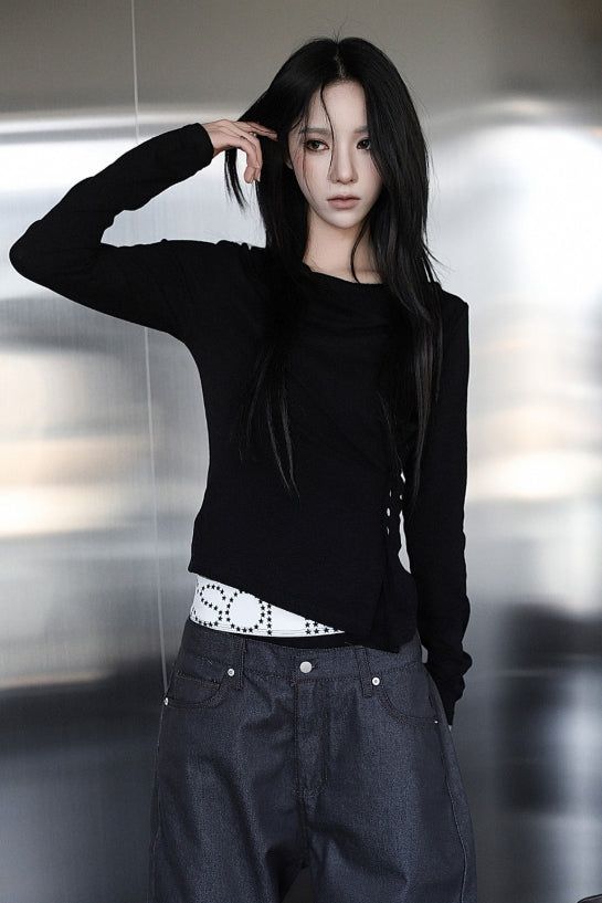 EEUN(イウン)の「Ed Button Boatneck Sleeves(Tops)」