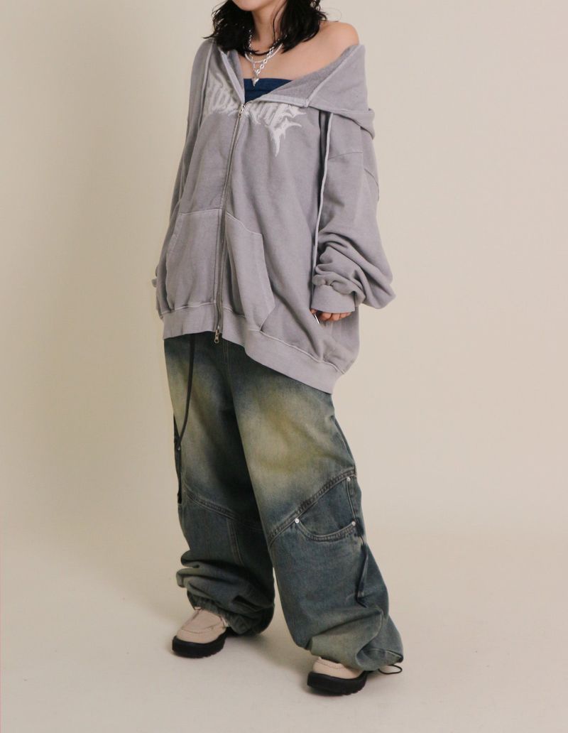 (For men and women) RT Pigment Two-Way Hood Zip-Up
