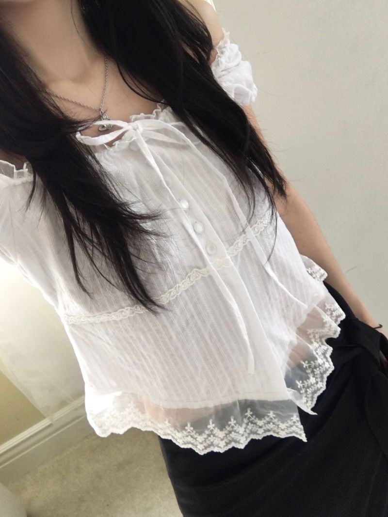Hera frill blouse (2 colors)