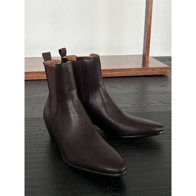 [HANDMADE] Slim shape leather chelsea boots(2color)