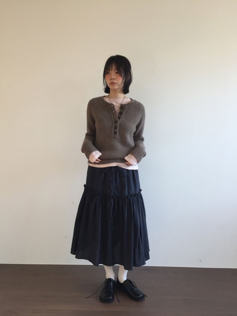 Lambswool alpaca knit (4color)
