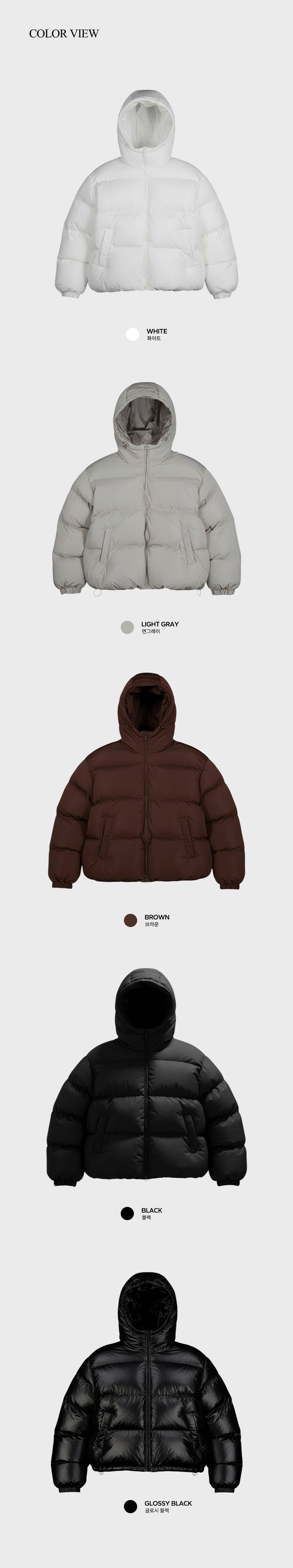 Dake Basic Daily Two-Way Overfit Hooded Padding