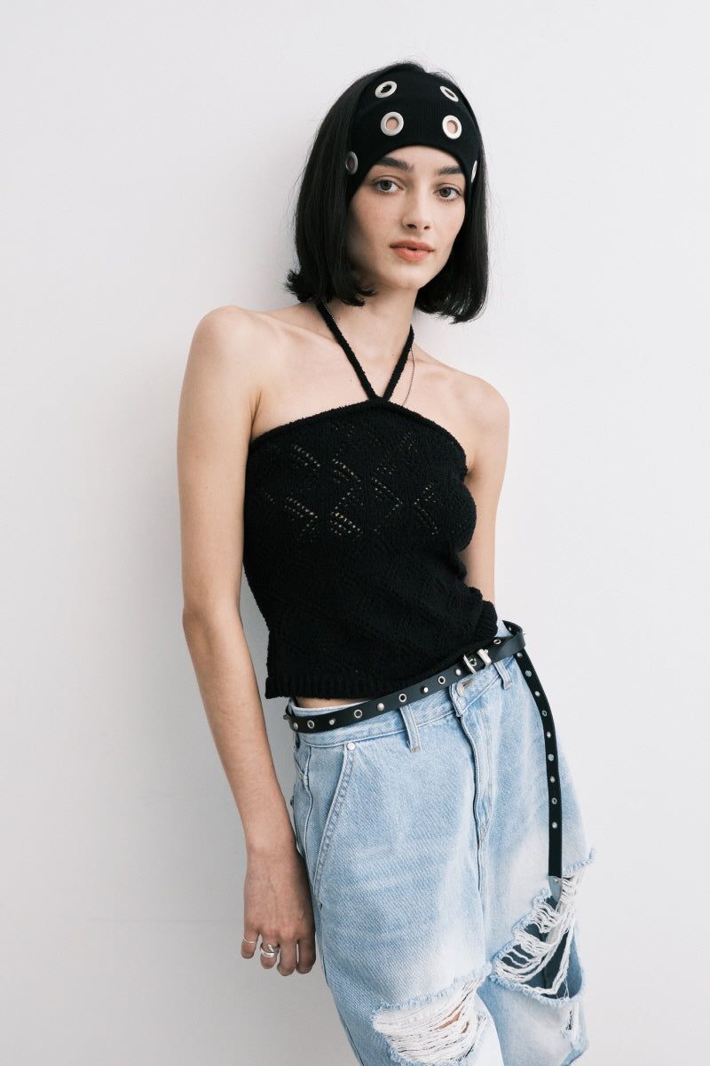 knit top (black)