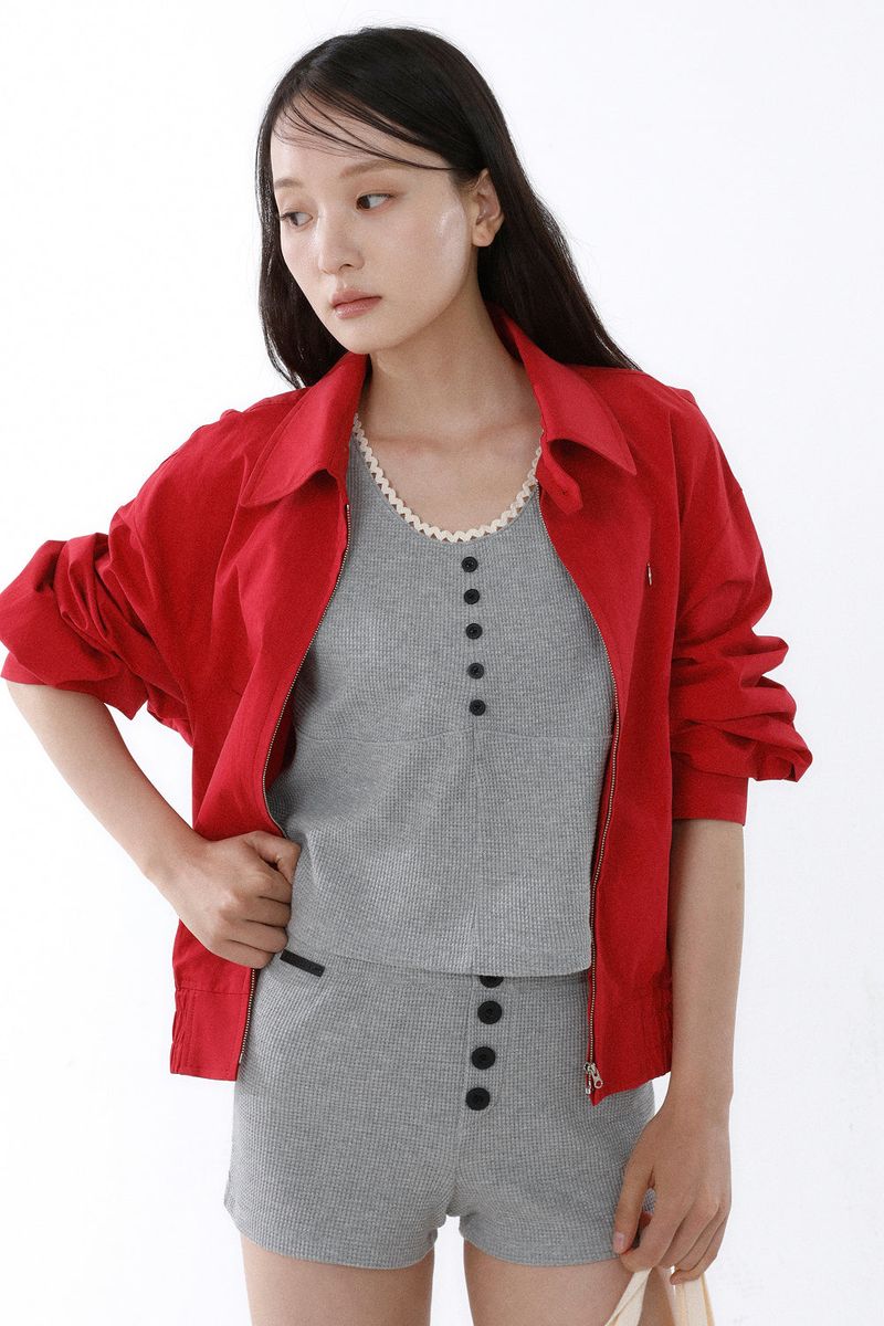 HIGH-DENSITY TWILL WORK JACKET_RED