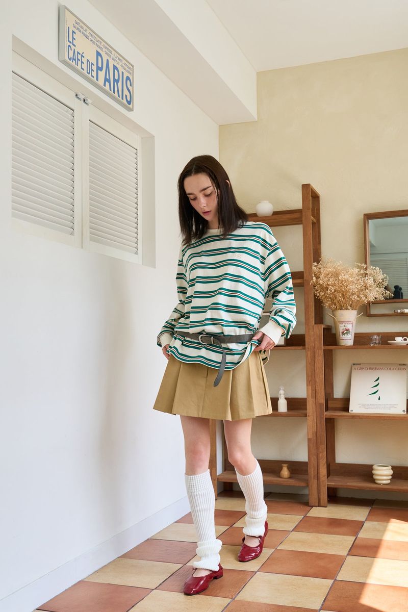 MULTI STRIPE SYMBOL T IVORY