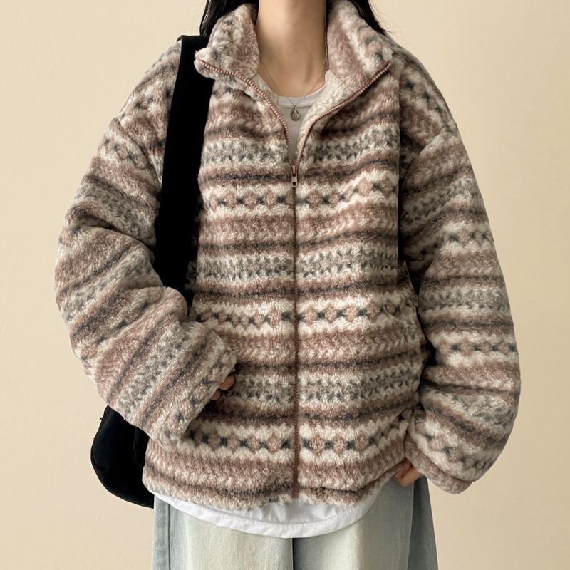 Pattern Nordic Fleece Jumper