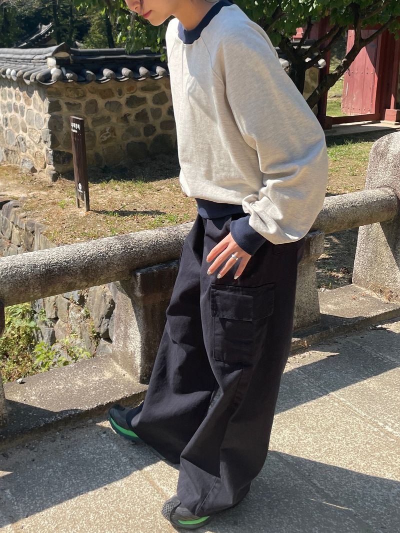 Workwear wide cargo pants
