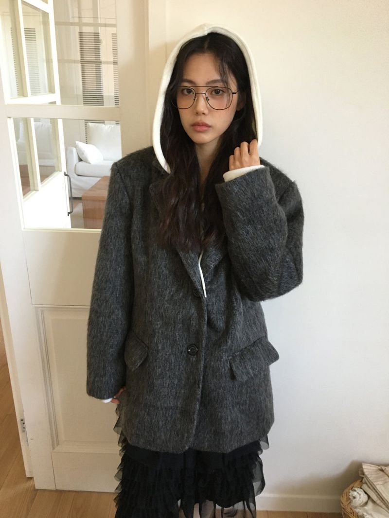 Lip Knit Hoodie (5Colors)