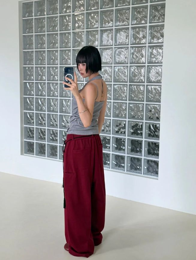 (2-way) WRAP HALTER SLEEVELESS