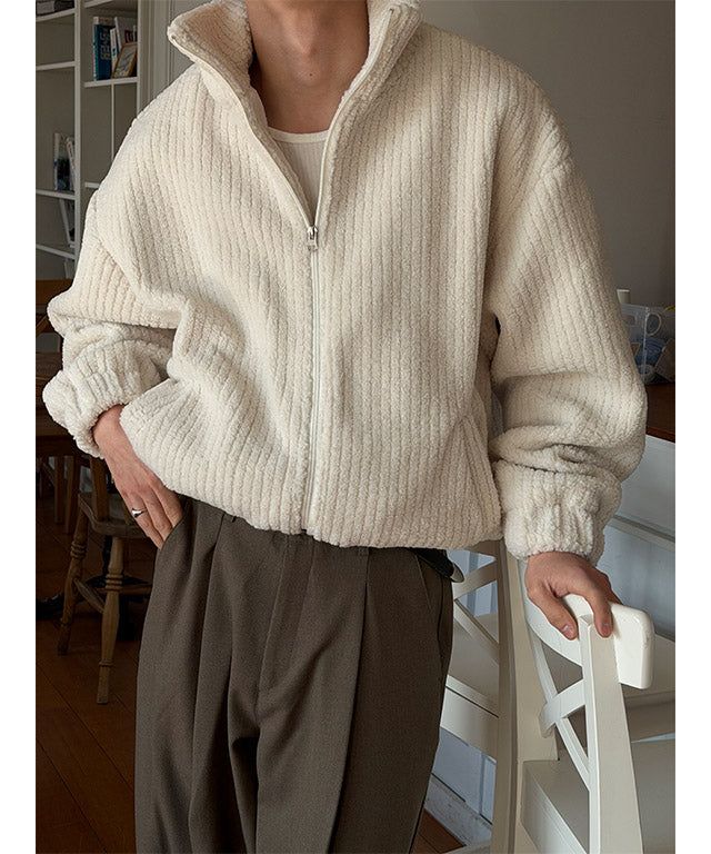 [Unisex] Soft touch highneck fleece zip up(3color)