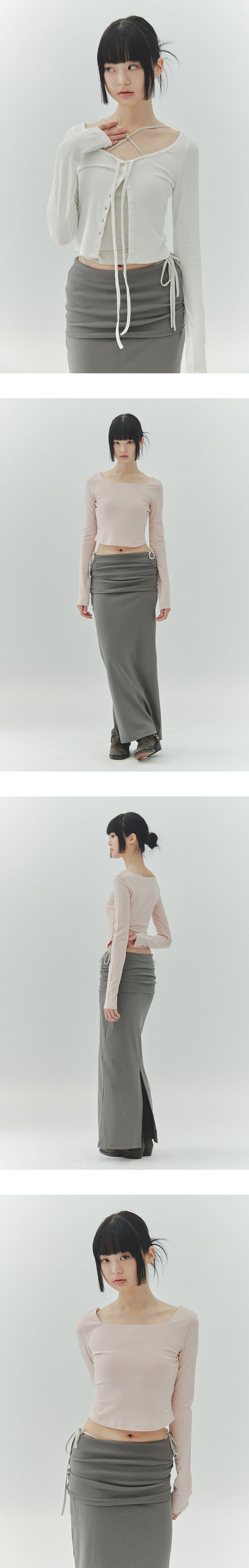 LOWER FOLDING SKIRT charcoal