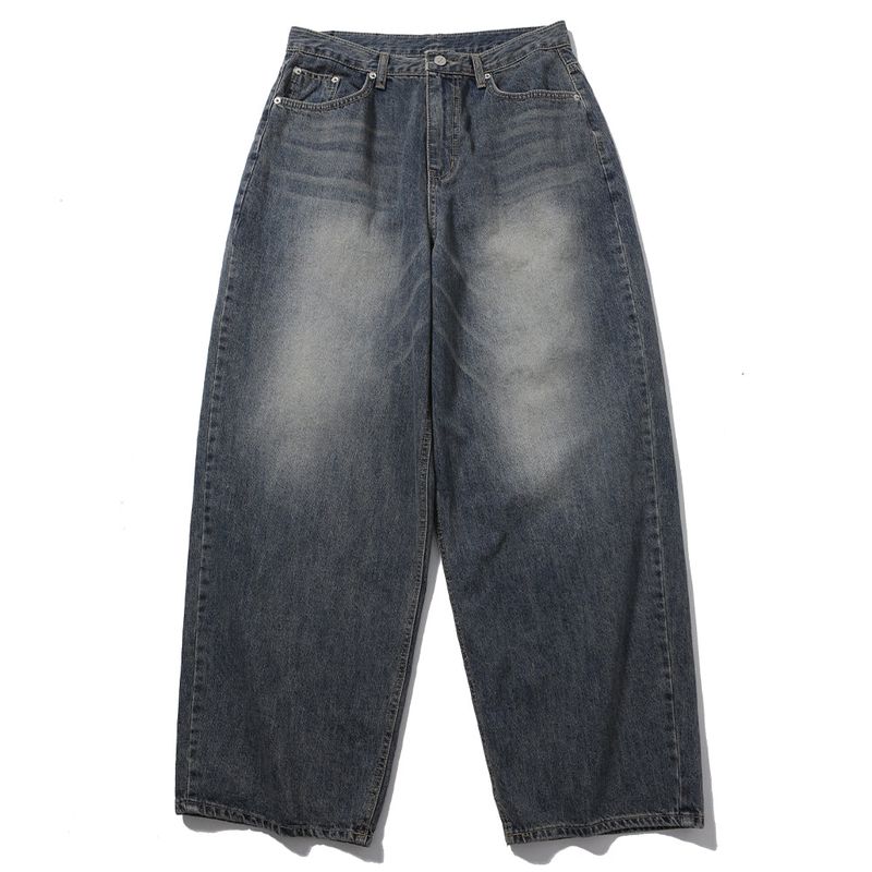 FADE WASHED DENIM BALLOONPANTS