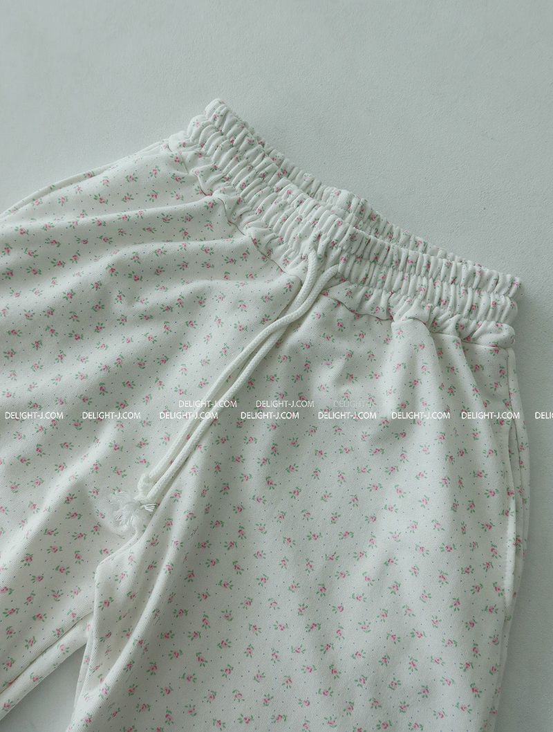 Flower Small Flower Jogger & Wide Pants