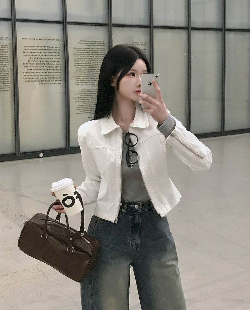 [Bellide made] COLOR INCISION COTTON TWO-WAY JACKET