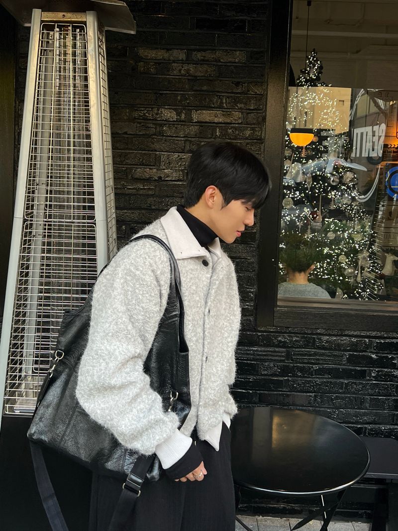 INF High-neck cardigan