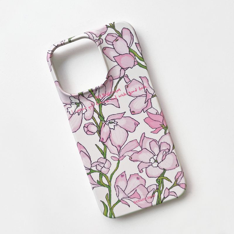 BANASIL SHOP（バナシルショップ）の「Pink Delphinium (Galaxy) Matt Hard Case（Smartphone Accessories）」