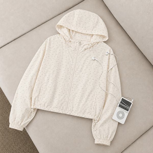 hijjoo（ハイチュー）の「[Flower Windbreaker🌼] Small Flower Jumper Hoodie Windbreaker (2 colors)（Jackets/Outerwear）」