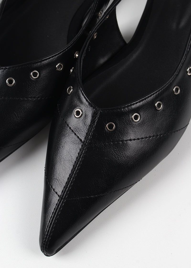 EYELET STILETTO SLINGBACK