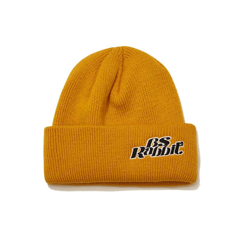BSR2223FWBN016 BS LOGO BEANIE YELLOW