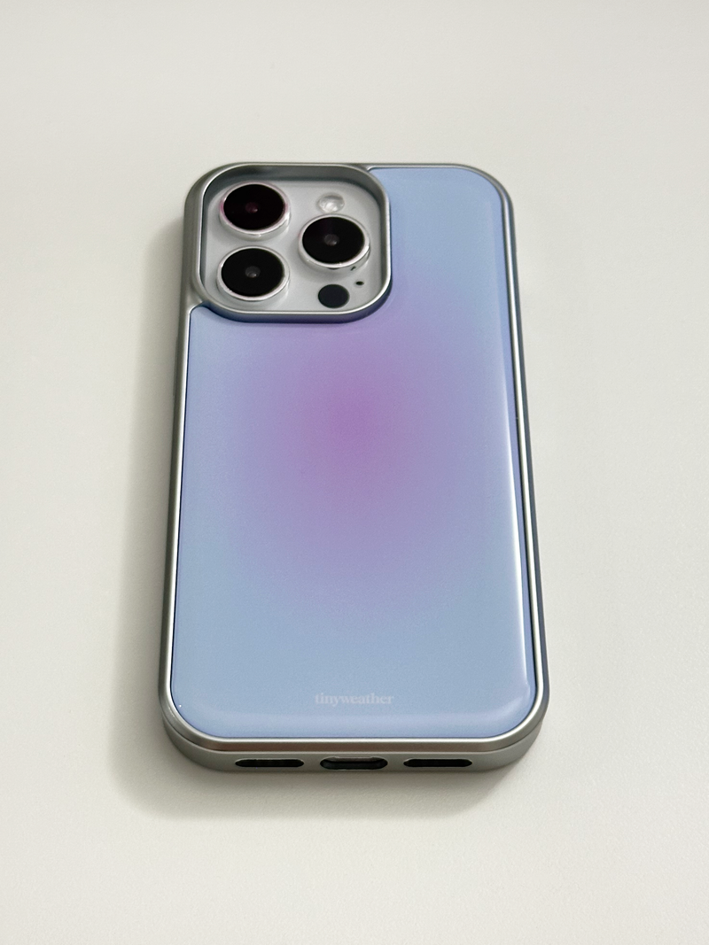 blush epoxy silver case-pink+blue