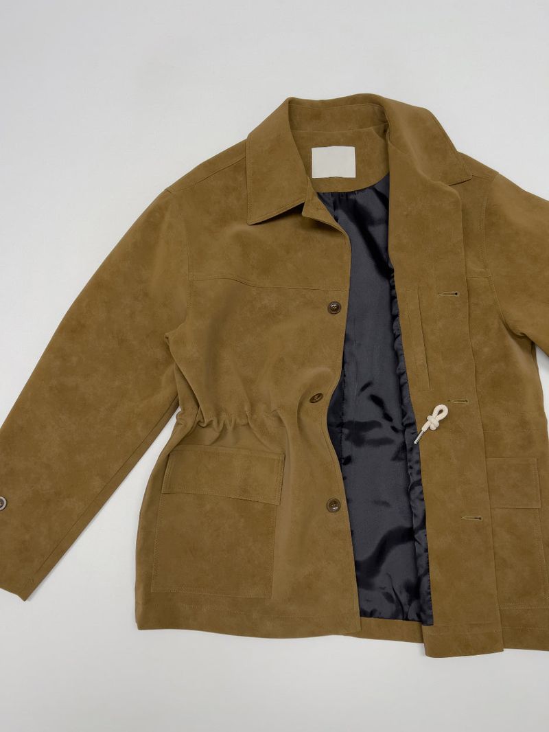 Nubuck String Overfit Leather Jacket