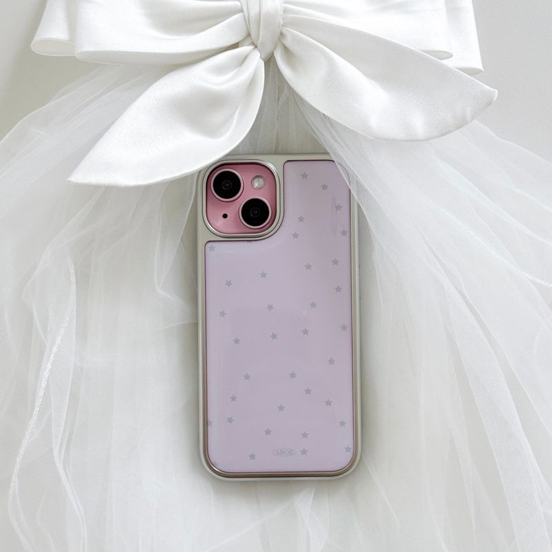 PINK STAR Silver Epoxy Case