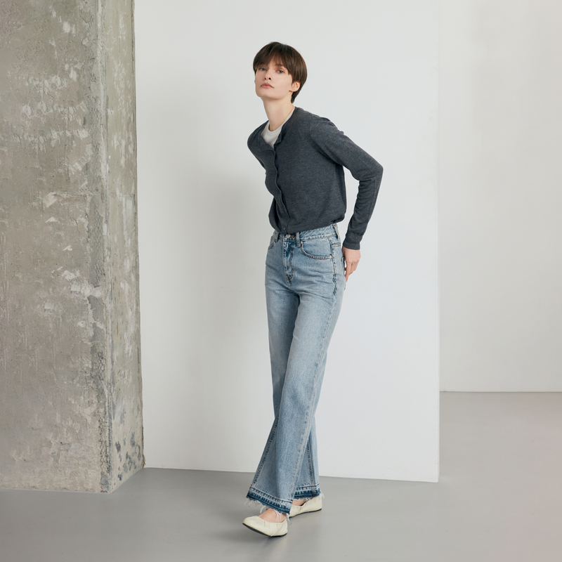 Western semi wide jeans - SW001