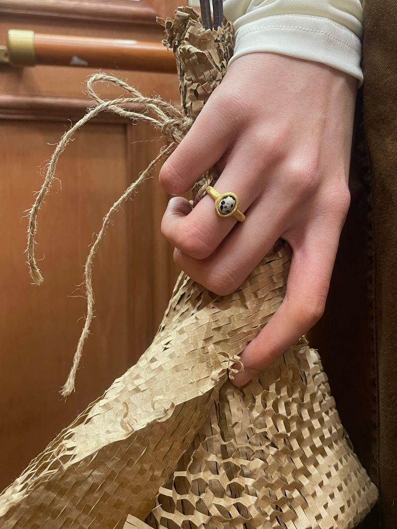 After Dawn（アフター ドーン）の「OVAL GEMSTONE GOLD RING (SATIN)（Accessories）」