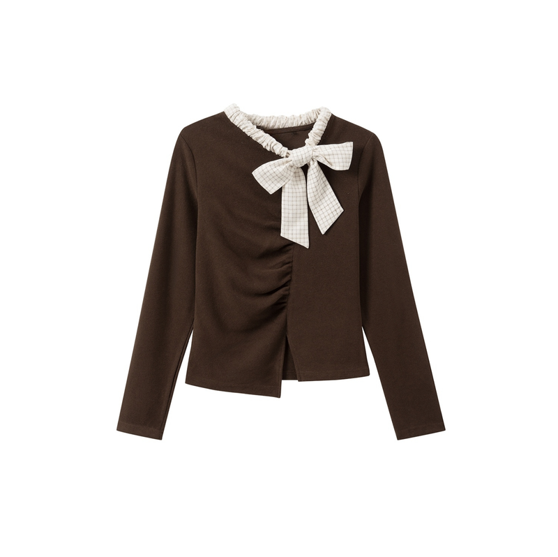 Hazel Ribbon Shirring Knit Top